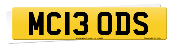 Registration number MC13 ODS